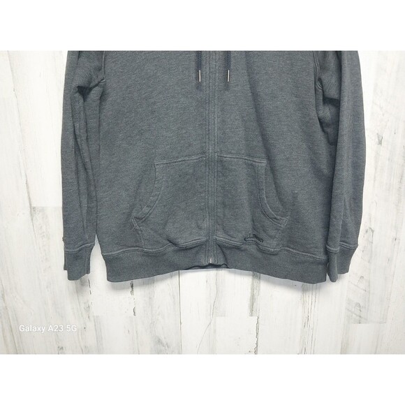 L.L. Bean Men's Large Gray Sherpa Lined Full Zip Hoodie - Picture 2 of 7